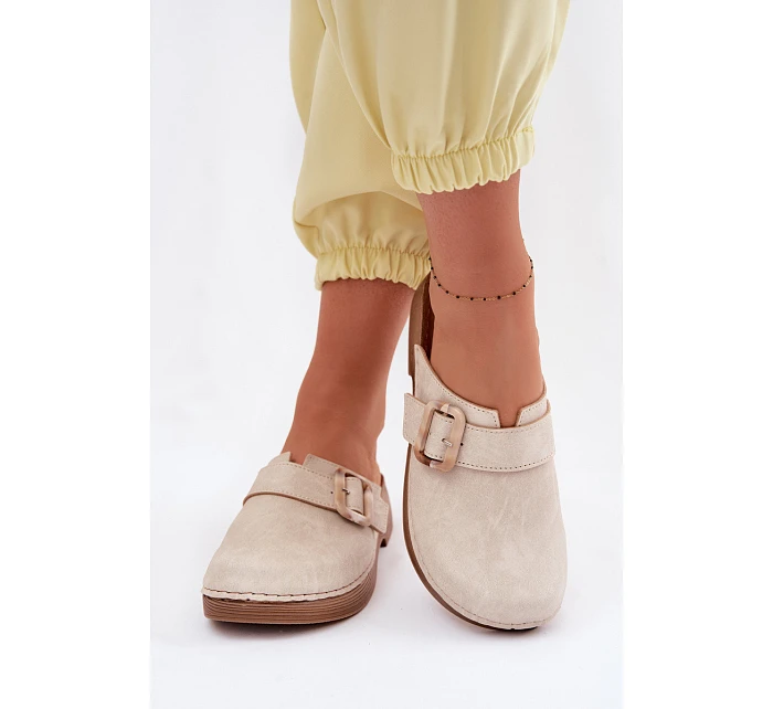 Dámské s přezkou  Světle béžové model 22094903 - Inblu