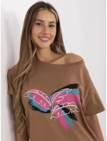 Tričko CLM TS 1019.79 světle hnědé