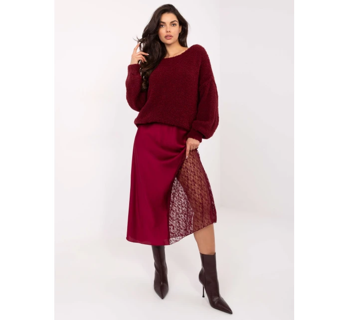 Spódnica MI SD model 21736729 bordowy - FPrice