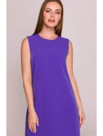 S408 Šaty bez rukávů - fialové