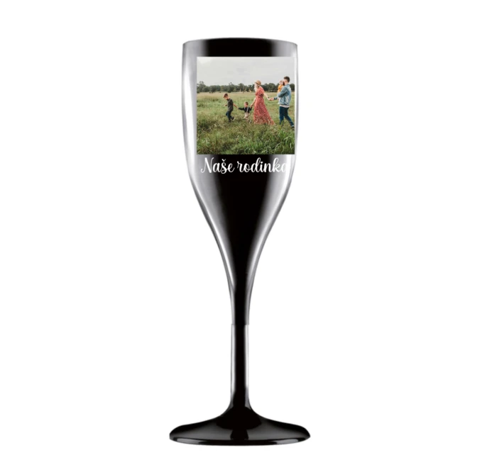 Personalizovaná nerozbitná prosecco sklenice s fotografií Personalizovaná nerozbitná prosecco sklenice s fotografií