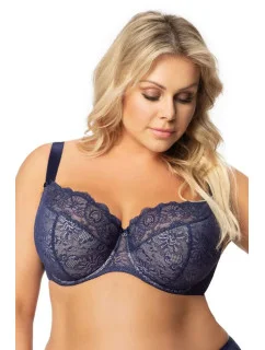 Polovyztužená dámská podprsenka tm. modrá model 20764045 - Gorsenia