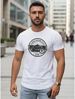 Tshirt męski z nadrukiem biały model 22156965 - FashionStreet