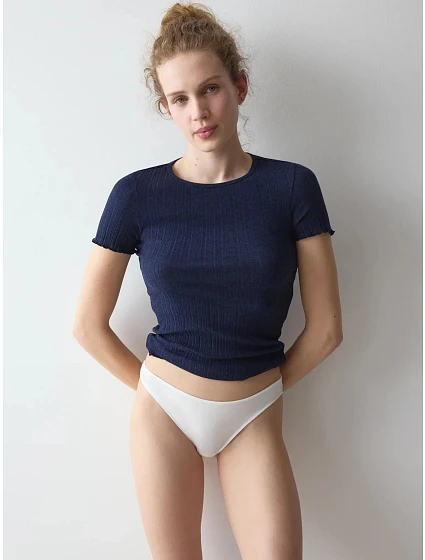 Dámská tanga Pretty Modal String Silk White bílé - TRIUMPH Dámská tanga Pretty Modal String Silk White bílé - TRIUMPH