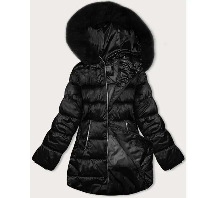 Černá dámská bunda ve tvaru model 21247495 - S'WEST Černá dámská bunda ve tvaru model 21247495 - S'WEST