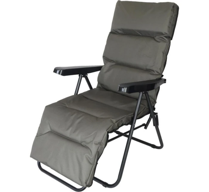 Zahradní křeslo s podnožkou 57x83x106CM šedozelené