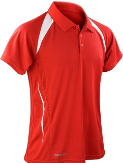 Spiro S 177M Pánské týmové piqué polo 29.177M red/white