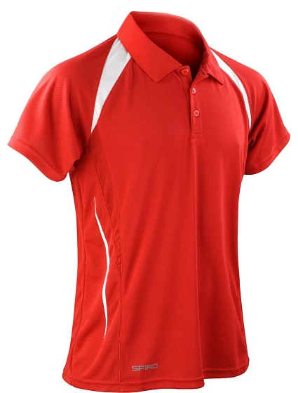 Spiro S 177M Pánské týmové piqué polo 29.177M red/white