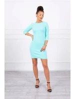 Šaty s ozdobnými knoflíky mint
