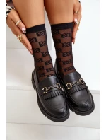 Dámské Mokasíny S Ozdobou Eko Kůže Černé model 21670538 - Boto