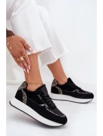 Dámské Zamszové Sneakersy Big Star OO274A312 HI-POLY SYSTEM Černé Panther Dámské Zamszové Sneakersy Big Star OO274A312 HI-POLY SYSTEM Černé Panther