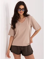 T shirt RV BZ model 22097718 ciemny bezowy - FPrice