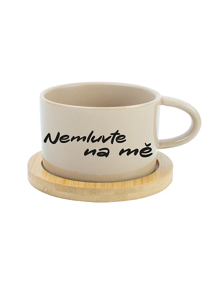 NEMLUVTE NA MĚ - krémový hrníček makronka 200 ml NEMLUVTE NA MĚ - krémový hrníček makronka 200 ml