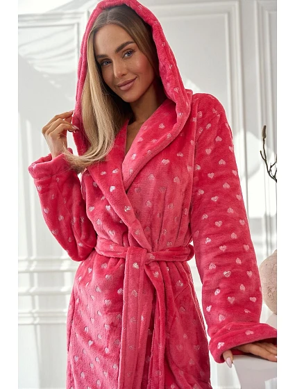 Dámský župan Amira Tmavě růžová vzor L&L model 21803146 - L&L Dámský župan Amira Tmavě růžová vzor L&L model 21803146 - L&L