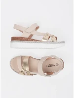 Trendy dámské hnědé  sandály platforma