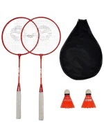 BADMINTONOVÁ SADA V KUFŘÍKU ČERVENÁ ORANŽOVÁ ENERO 105