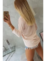 Halenka s potiskem Star Style v pudrově růžové barvě Halenka s potiskem Star Style v pudrově růžové barvě