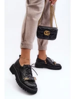 Dámské kožené polobotky D&A MR870-80 Černé