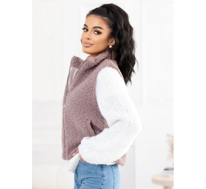 Kamizelka CS KZ model 21937087 ciemny bezowy - FPrice Kamizelka CS KZ model 21937087 ciemny bezowy - FPrice