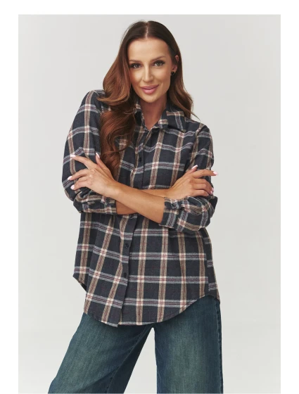 Košile s dlouhým rukávem model 219730 Makadamia Košile s dlouhým rukávem model 219730 Makadamia