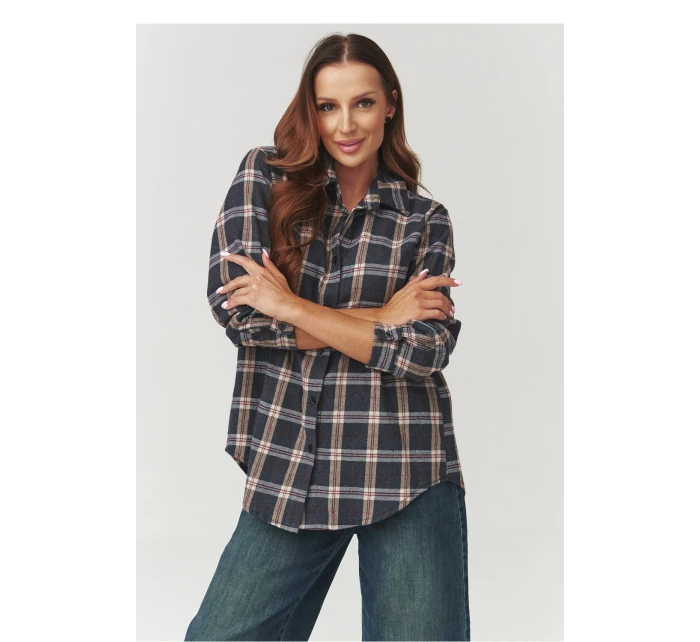 Košile s dlouhým rukávem model 219730 Makadamia Košile s dlouhým rukávem model 219730 Makadamia