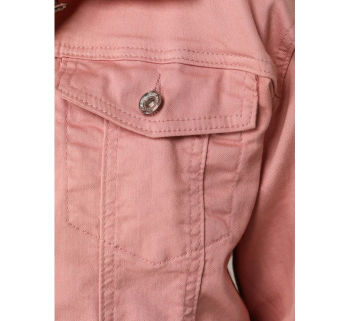 FashionStreet dámská růžová džínová bunda TY5597