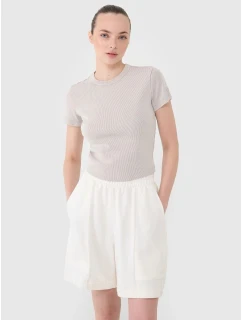 Dámské tričko z žebrovaného úpletu model 21719632 - 4F