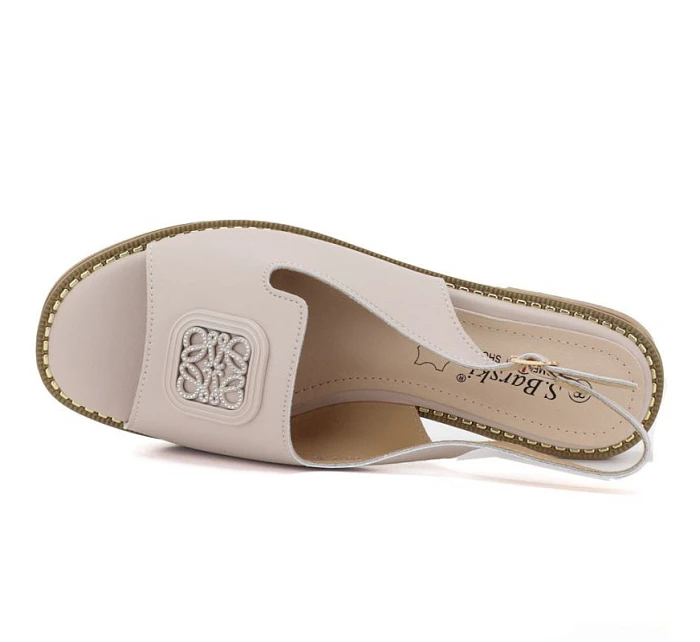 Dámské kožené ploché sandály model 22117025 - S.Barski