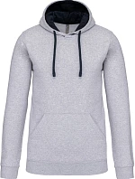Kariban K 446 Kontrastní mikina s kapucí 20.K446 oxford grey/navy