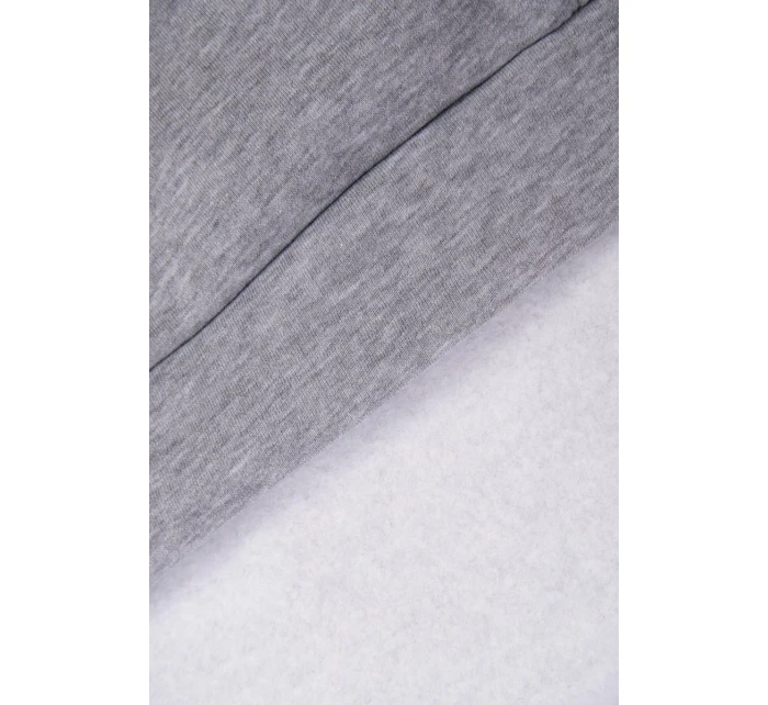 Mikina s kapucí a nášivkami šedá