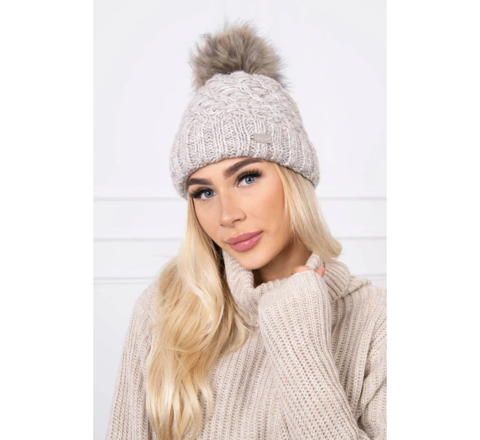 Čepice K169 světle béžová