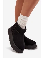 Dámské Sněhule Na Platformě Zateplené Kožíškem Černé model 21705246 - Boto Dámské Sněhule Na Platformě Zateplené Kožíškem Černé model 21705246 - Boto