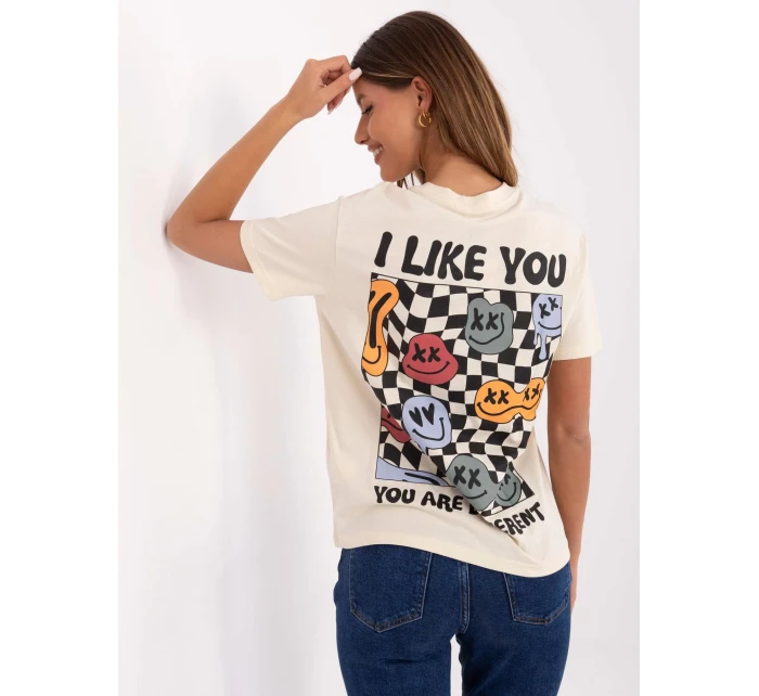 Tričko model 20941886 světle béžové - FPrice