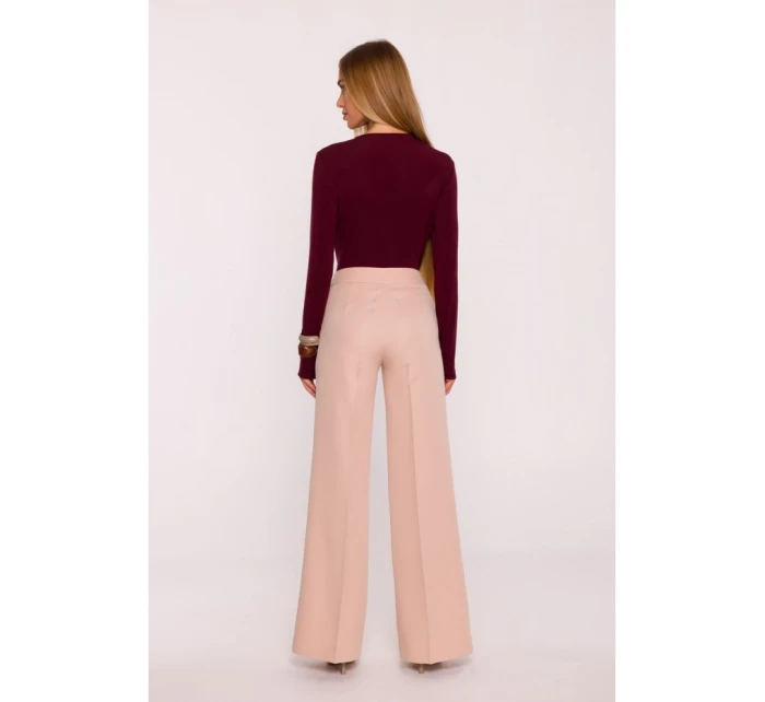 M875 Široké kalhoty - béžové