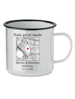 Personalizovaný plecháček s mapou Personalizovaný plecháček s mapou