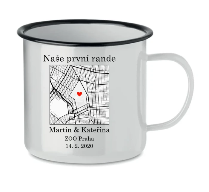 Personalizovaný plecháček s mapou Personalizovaný plecháček s mapou