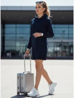 Dámská dlouhá mikina oversize navy blue model 21964032 - Dstreet Dámská dlouhá mikina oversize navy blue model 21964032 - Dstreet