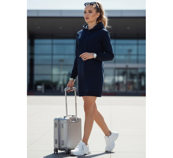 Dámská dlouhá mikina oversize navy blue model 21964032 - Dstreet Dámská dlouhá mikina oversize navy blue model 21964032 - Dstreet