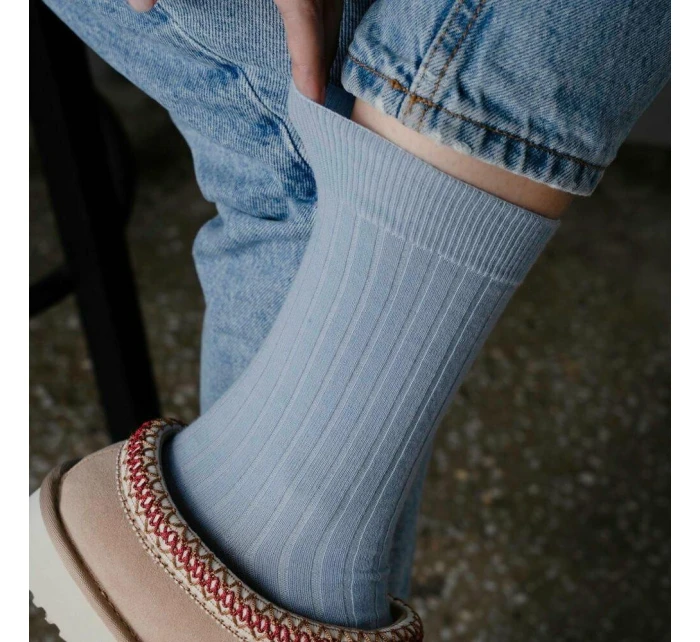 Dámské žebrované ponožky Steven art.130 Merino
