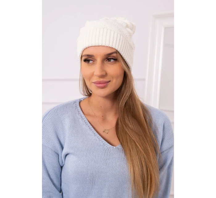 Dámská čepice Leonia K342 ecru