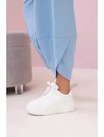 Bavlněná mikina kalhoty set modrý Bavlněná mikina kalhoty set modrý