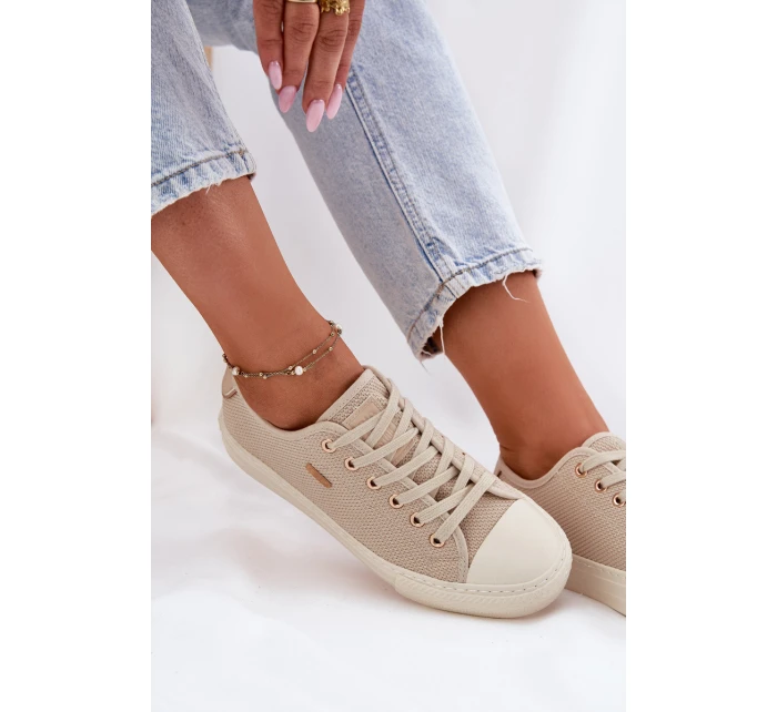 Dámské Textilní Tenisky Big Star RR274767 Béžové Dámské Textilní Tenisky Big Star RR274767 Béžové