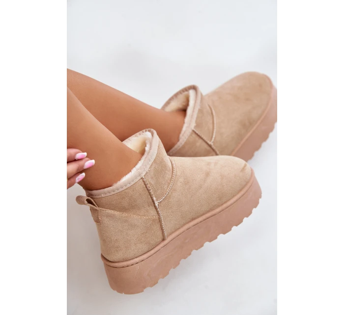 Dámské sněhové boty na platformě 20216-F Světle béžová - Xamella Dámské sněhové boty na platformě 20216-F Světle béžová - Xamella