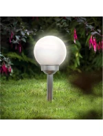LAMPA SOLARNA KULA MLECZNA 15x44CM