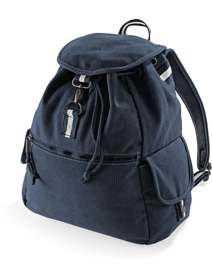Quadra QD 612 Vintage plátěný batoh 51.D612 vintage oxford navy Quadra QD 612 Vintage plátěný batoh 51.D612 vintage oxford navy
