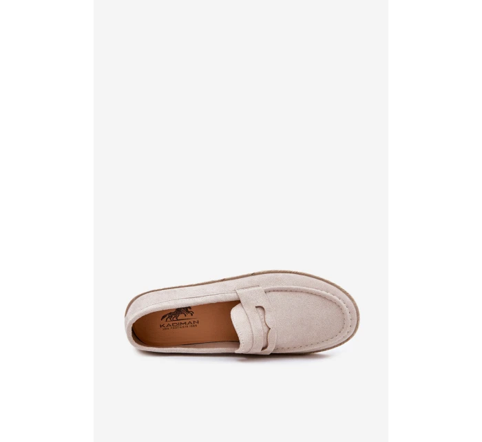 Pánské mokasíny s pletením béžové Fiamar