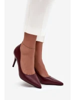 Dámské lodičky z eko kůže bordové Sivana Dámské lodičky z eko kůže bordové Sivana