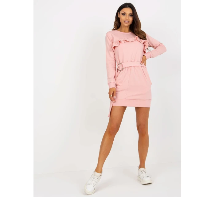 Dámské šaty EM SK HS 21 model 18036946 světle růžová - FPrice Dámské šaty EM SK HS 21 model 18036946 světle růžová - FPrice