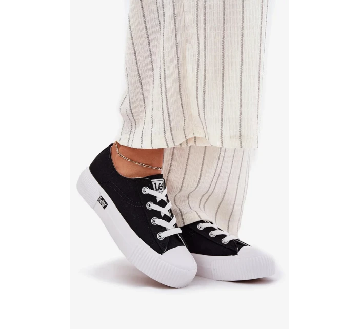 Dámské trampky na platformě LEE ISLA C WOMEN LOW – černé