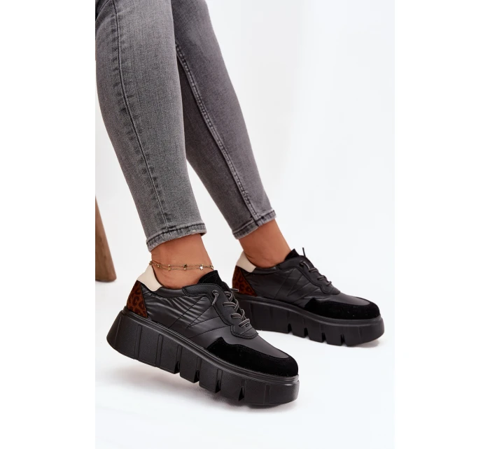 Dámské sportovní tenisky na platformě Vinceza – černé Dámské sportovní tenisky na platformě Vinceza – černé